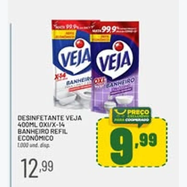 Desinfetante Banheiro Refil Veja 400 ml