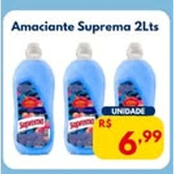 Recorte do encarte de Amaciante Suprema 2 L