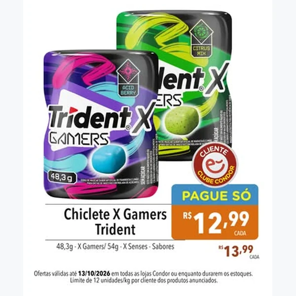 Chiclete X Senses Trident 54 g