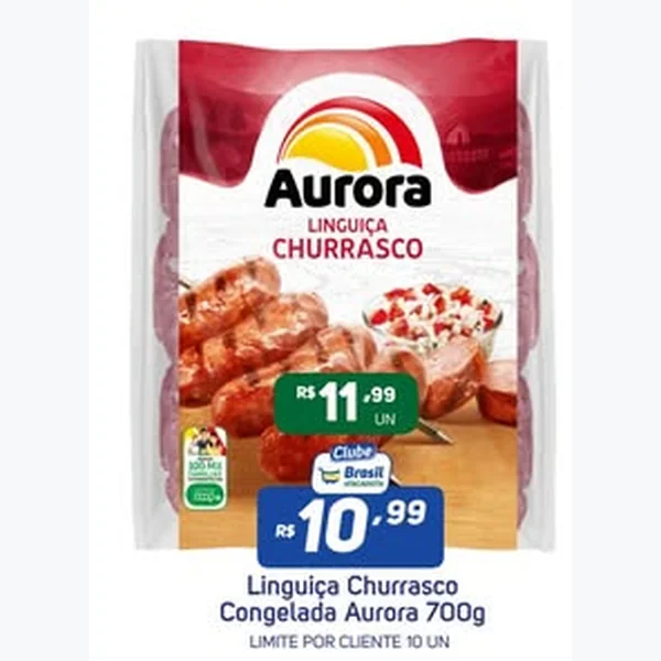 Linguiça Churrasco Congelada Aurora 700 g