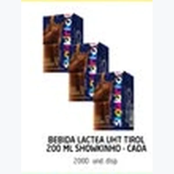 Recorte do encarte de Bebida Láctea Uht Tirol 200 ml
