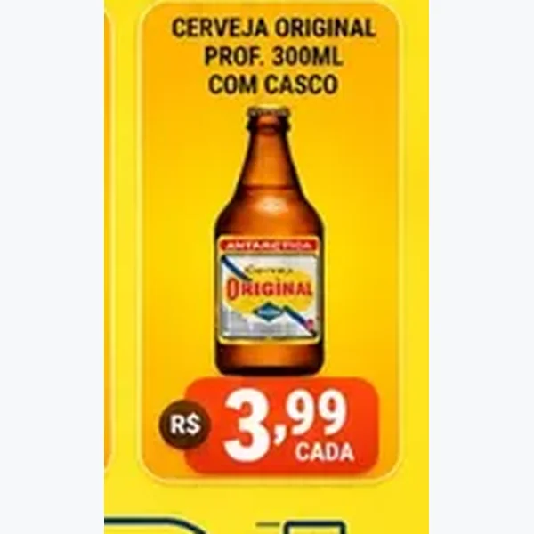 Recorte do encarte de Cerveja Original Antarctica 300 ml
