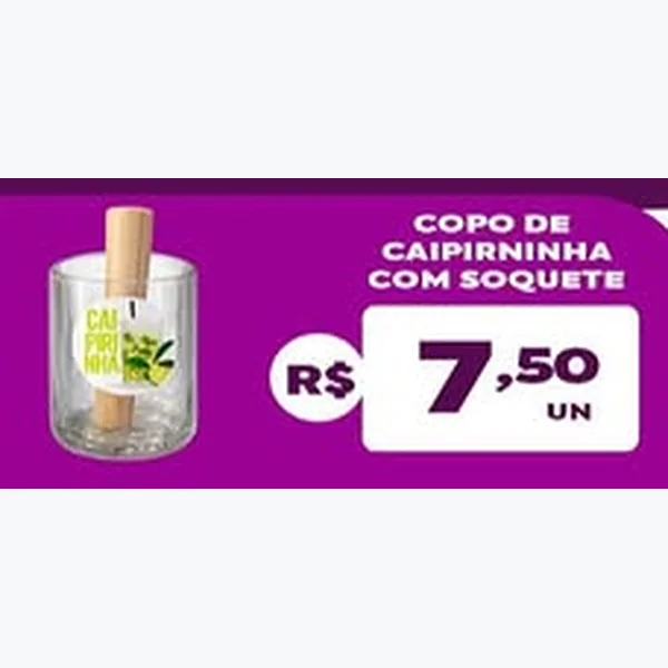 Recorte do encarte de Copo de Caipirinha com Soquete