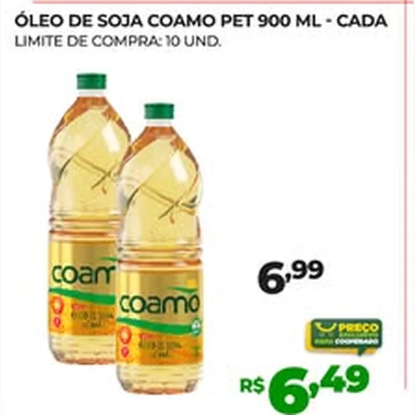 Óleo de Soja Coamo 900 ml