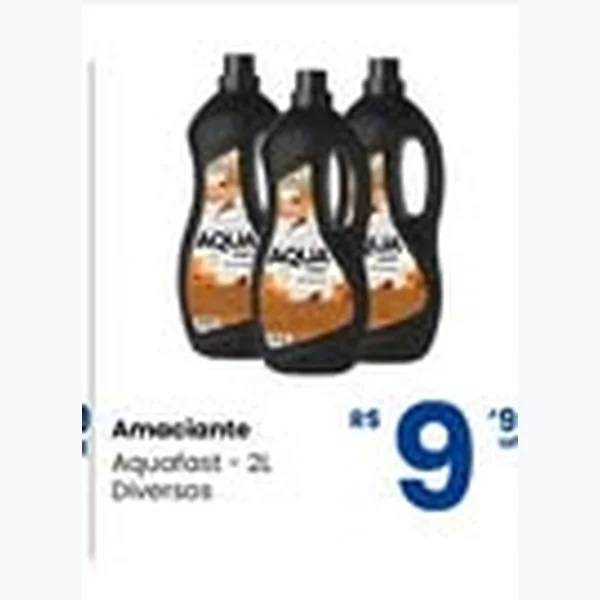 Recorte do encarte de Amaciante Aquafast 2 L