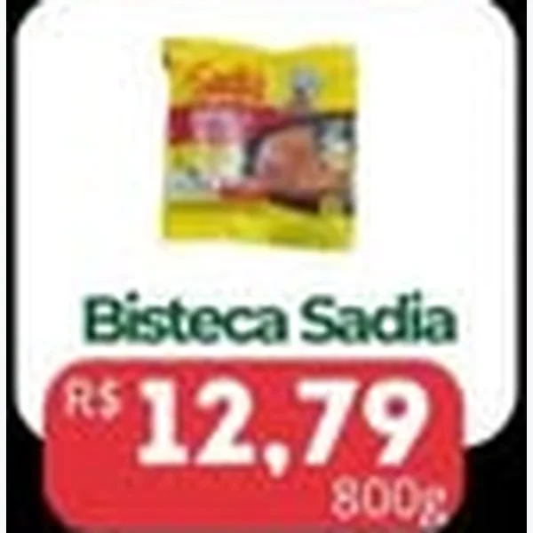 Recorte do encarte de Bisteca Sadia