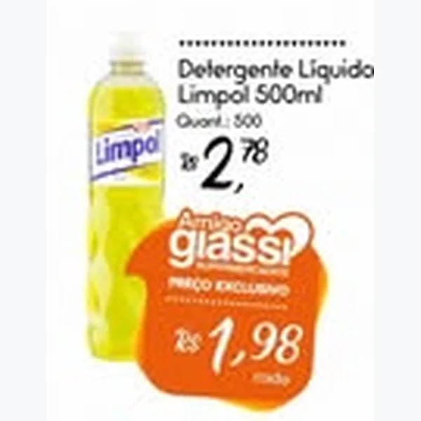 Recorte do encarte de Detergente Líquido Limpol 500 ml