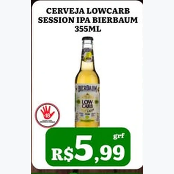 Recorte do encarte de Cerveja Lowcarb Session Ipa 355 ml