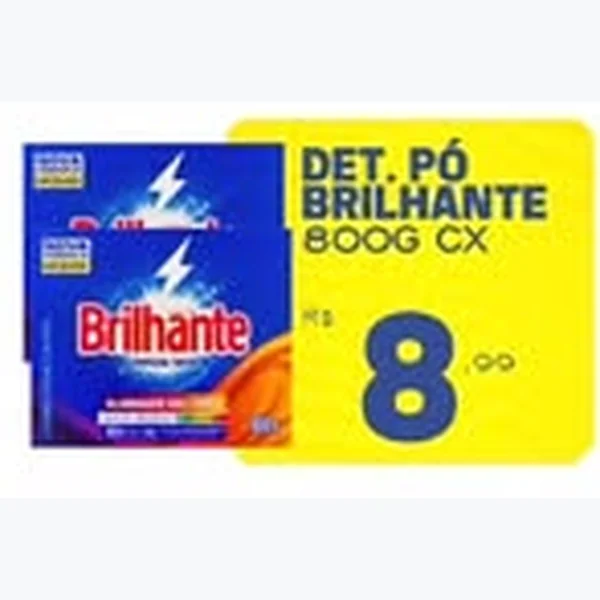 Recorte do encarte de Detergente em Pó Brilhante 800 g
