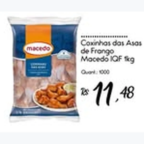 Recorte do encarte de Coxinhas das Asas de Frango Iqf Macedo