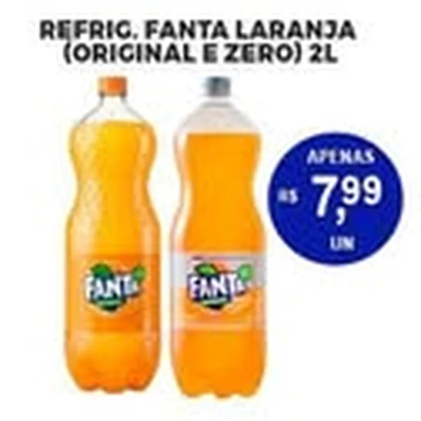 Recorte do encarte de Refrigerante Original Fanta 2 L