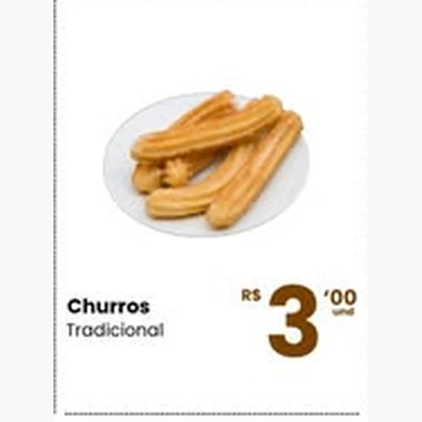 Recorte do encarte de Churros Tradicional