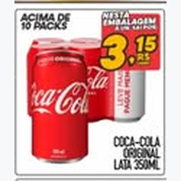 Recorte do encarte de Refrigerante Original Coca-Cola 350 ml