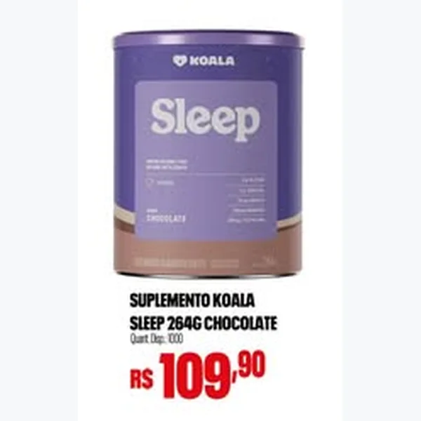 Recorte do encarte de Suplemento Sleep Koala 264 g