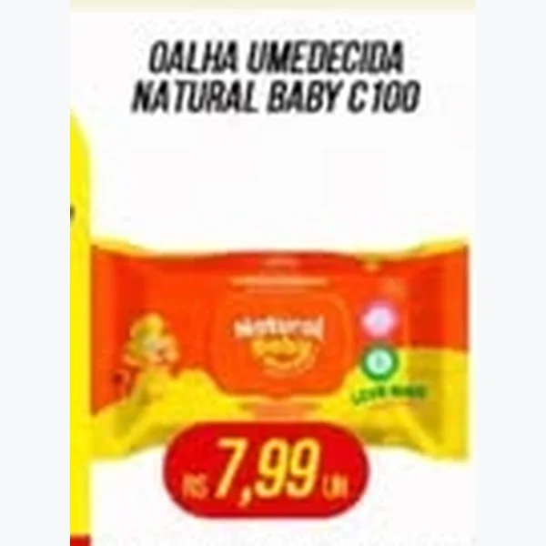 Recorte do encarte de Toalha Umedecida Natural Baby 100 un