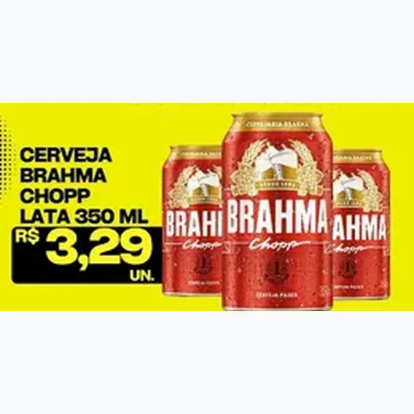 Recorte do encarte de Cerveja Chopp Brahma 350 ml