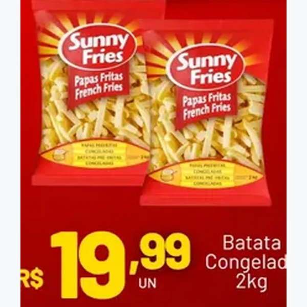 Batata Congelada Sunny Fries 2 kg