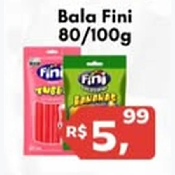 Recorte do encarte de Bala Fini 100 g