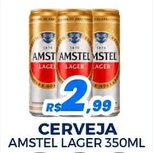Recorte do encarte de Cerveja Lager Amstel 350 ml