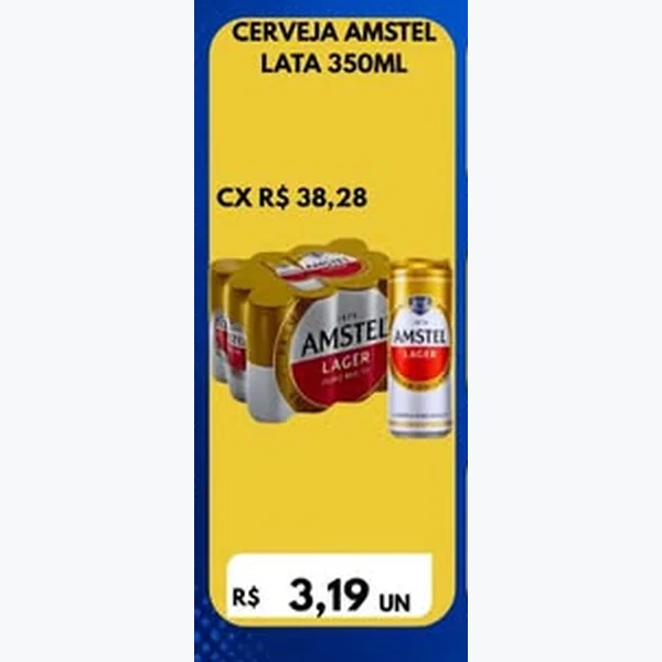 Cerveja Lager Amstel 350 ml