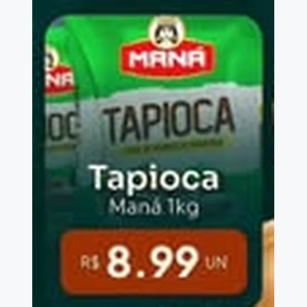 Recorte do encarte de Tapioca Maná 1 kg