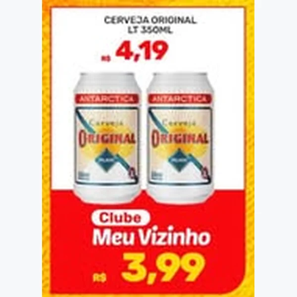 Recorte do encarte de Cerveja Original 350 ml