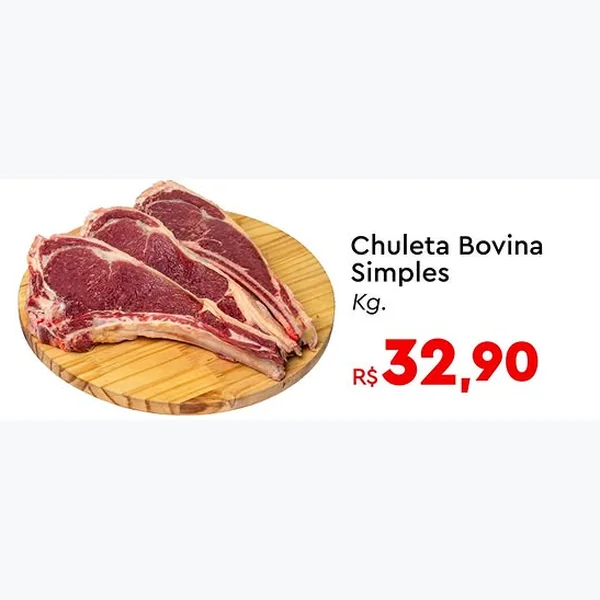 Recorte do encarte de Chuleta Bovina Simples