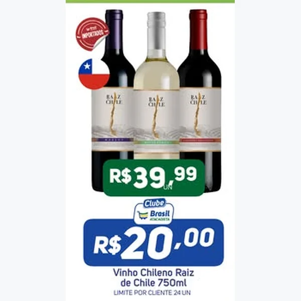 Vinho Chileno Raiz de Chile 750 ml