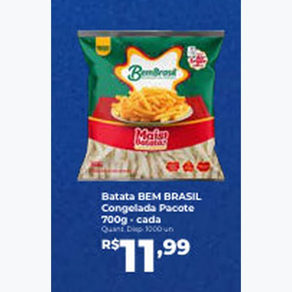 Recorte do encarte de Batata Congelada BEM BRASIL 700 g