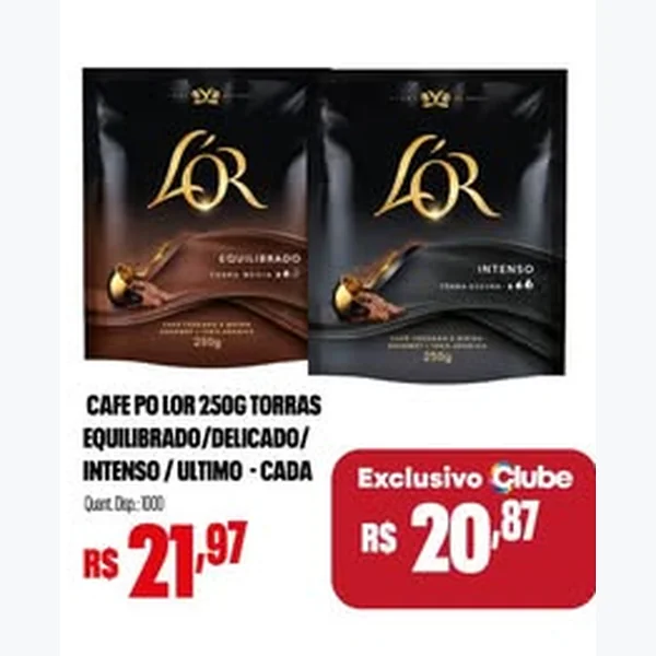 Recorte do encarte de Café em Pó Equilibrado L'or 250 g