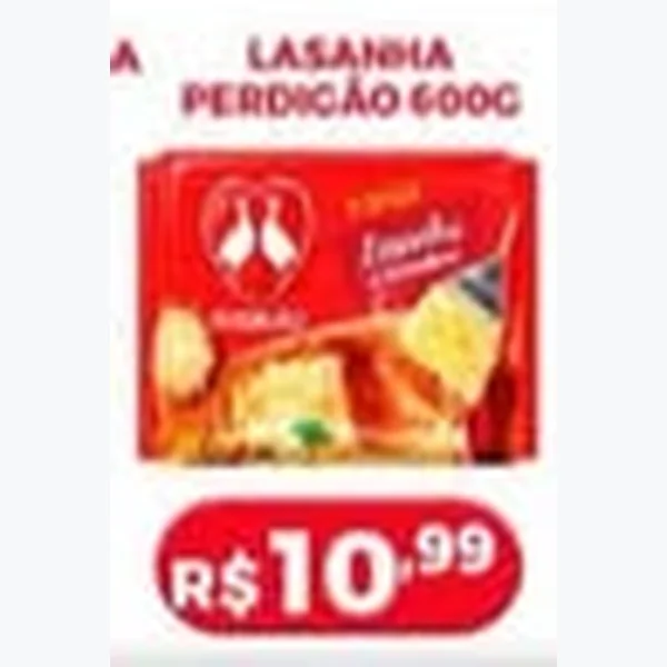 Recorte do encarte de Lasanha Perdigão 600 g