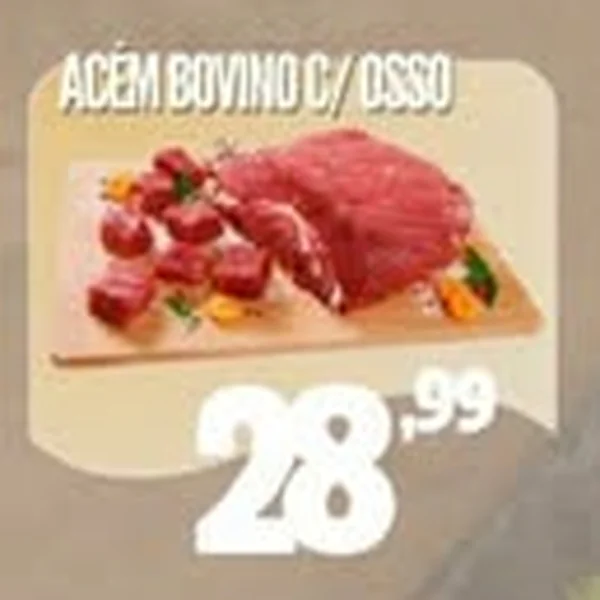 Recorte do encarte de Acém Bovino C/ Osso