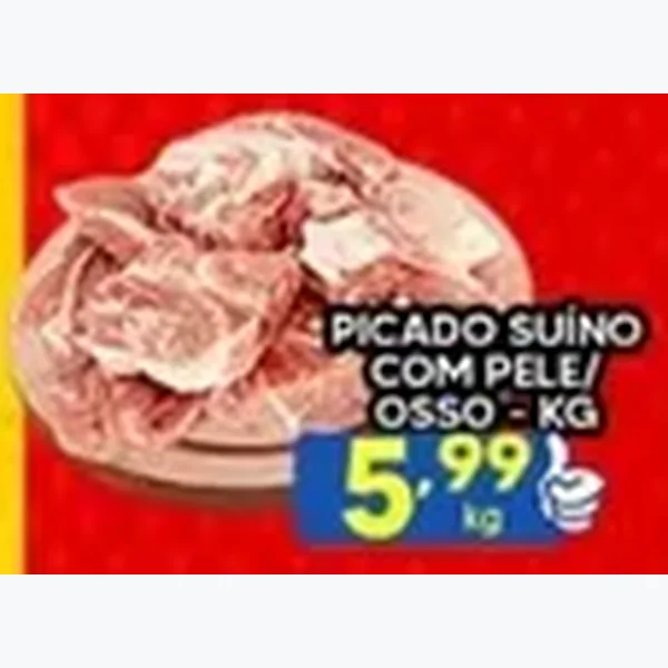 Picado Suíno com Pele/osso