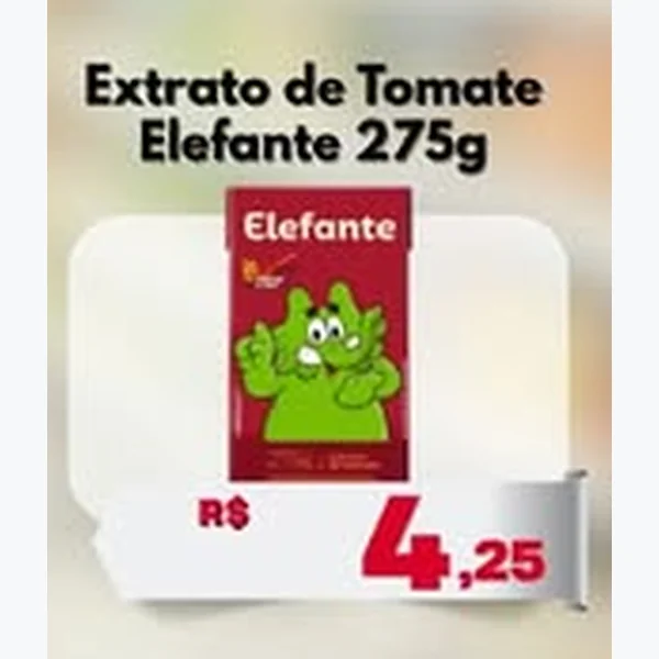 Recorte do encarte de Extrato de Tomate Elefante