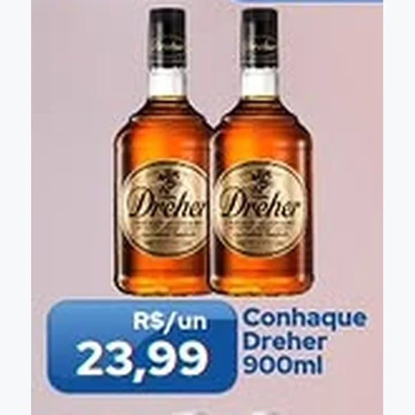 Recorte do encarte de Conhaque Dreher 900 ml