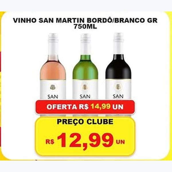 Recorte do encarte de Vinho Branco San Martin 750 ml