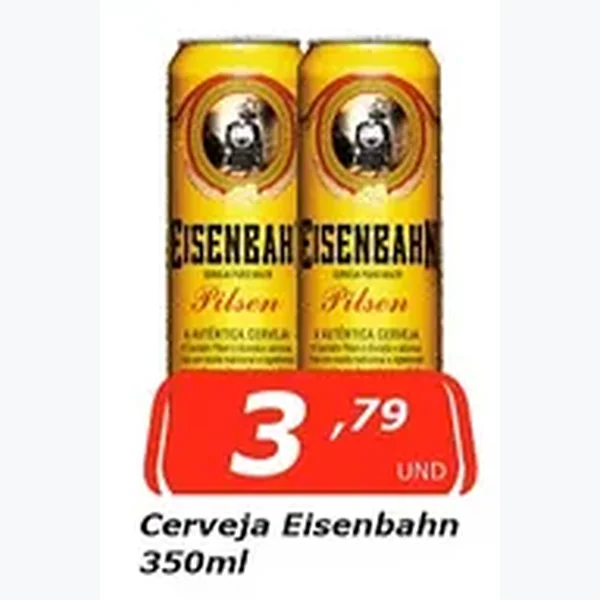 Recorte do encarte de Cerveja Eisenbahn 350 ml