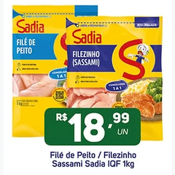 Filezinho Sassami Iqf Sadia 1 kg