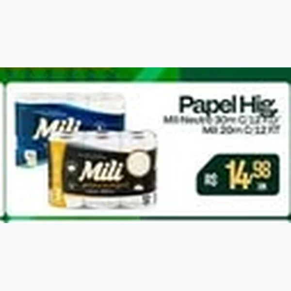 Papel Higiênico Mili 12 un × 30 un