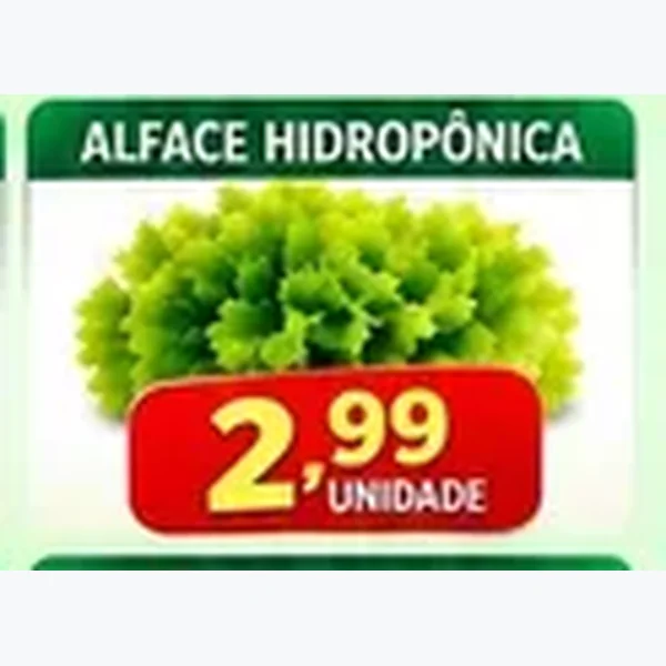 Recorte do encarte de Alface Hidropônica