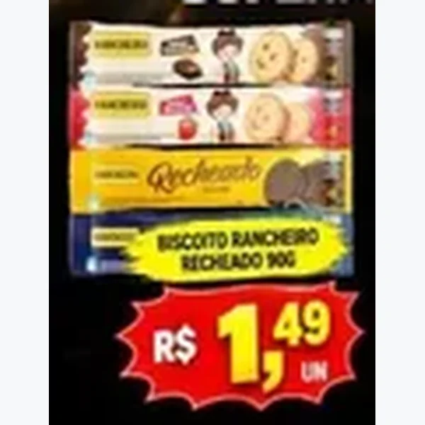 Biscoito Recheado Rancheiro 90 g