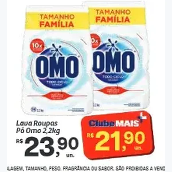 Lava Roupas Pó Omo 2,2 kg