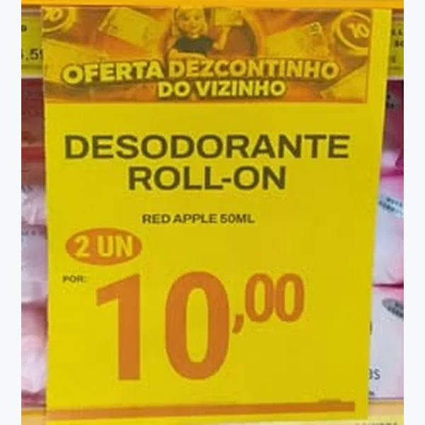 Recorte do encarte de Desodorante Roll-on Red Apple 50 ml