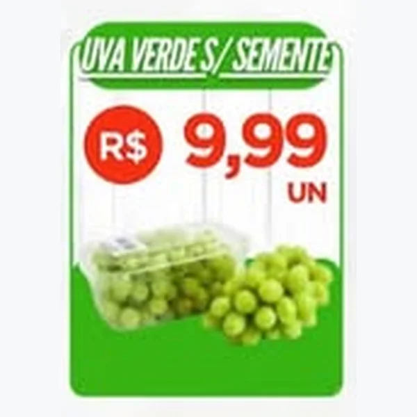 Recorte do encarte de Uva Verde S/ Semente