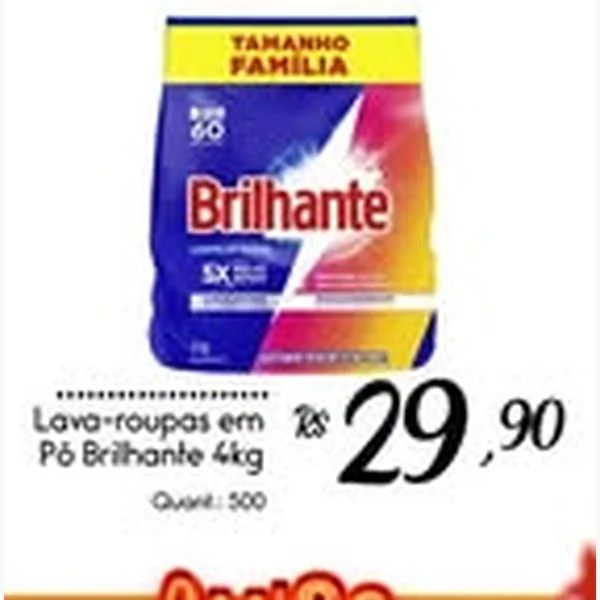 Lava-roupas em Pó Brilhante 4 kg