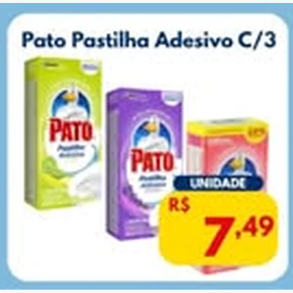 Recorte do encarte de Pastilha Adesivo Pato 3 un