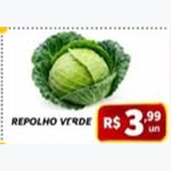Recorte do encarte de Repolho Verde