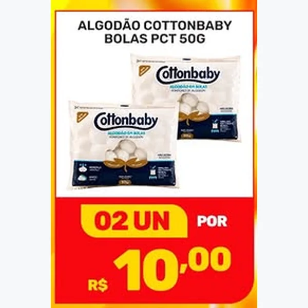 Recorte do encarte de Algodão em Bolas Cottonbaby 50 g