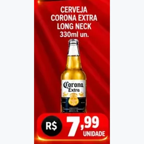 Recorte do encarte de Cerveja Long Neck Corona Extra 330 ml