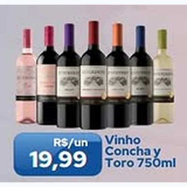 Recorte do encarte de Vinho Concha y Toro 750 ml